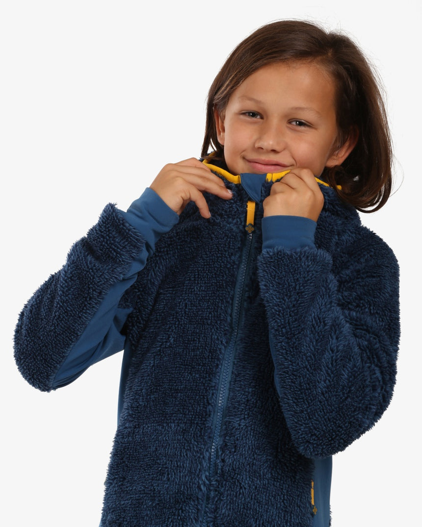 Chlapec je chlpatý FLEECE mikina s kapucňou Kilpi NORKA-JB