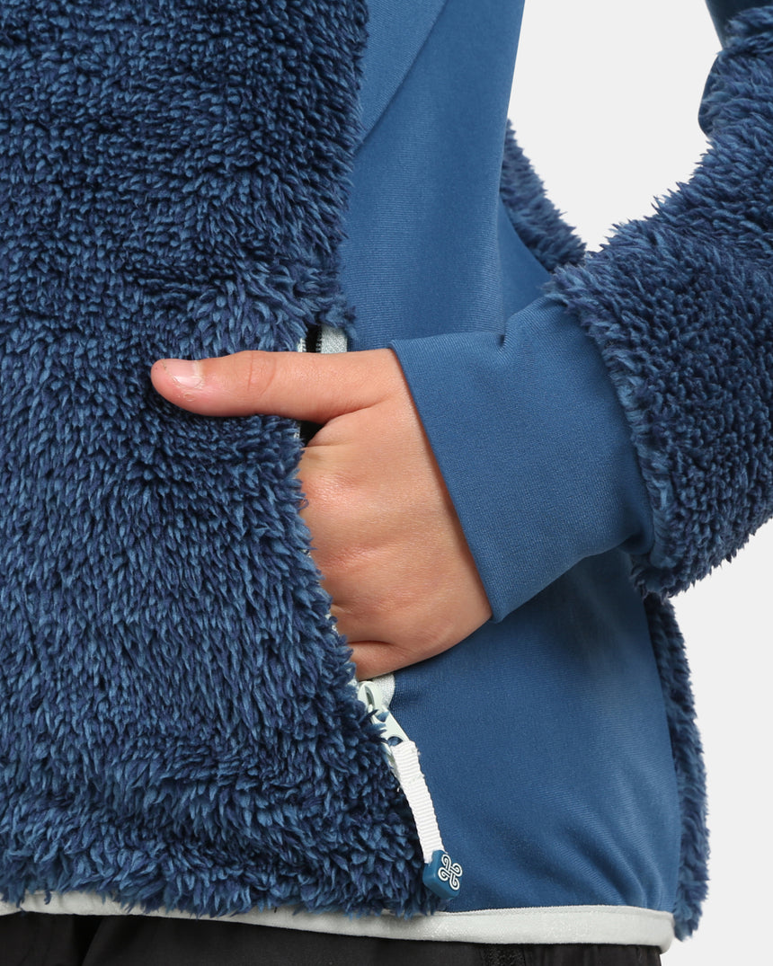 Dievča je chlpaté FLEECE mikina s kapucňou Kilpi NORKA-JG